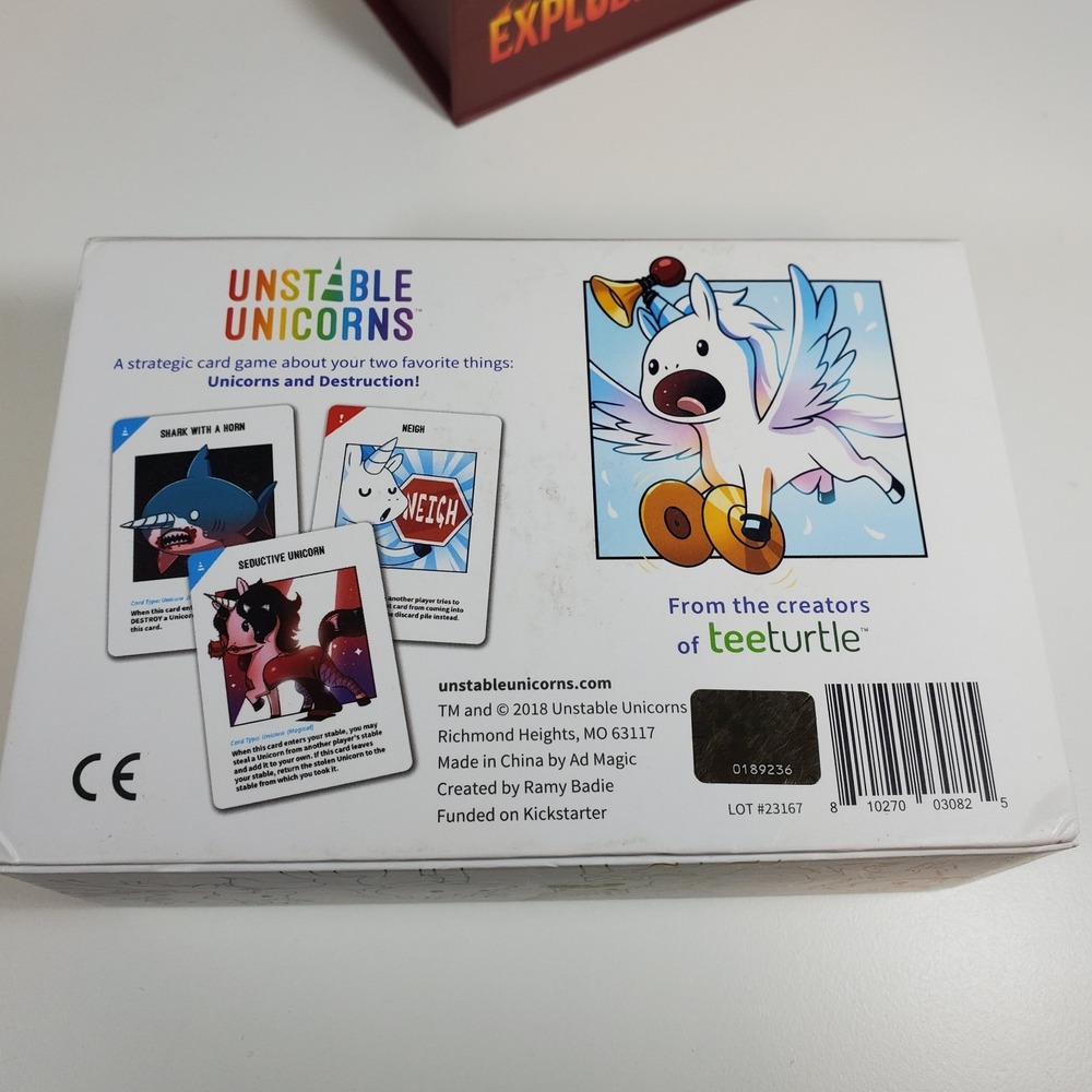 4 Card Game Lot Unstable Unicorns Exploding Kittens Ruckus Rook - Picture 6 of 10
